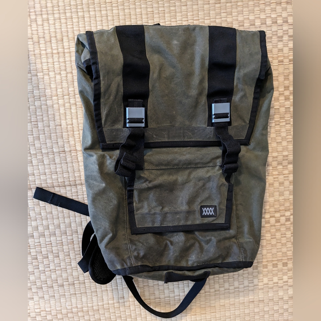 Rare Mission Workshop Sanction Ap Backpack Waxed Canvas Olive Made In Usa